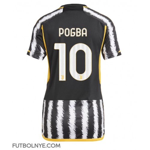 Camiseta Juventus Paul Pogba #10 Primera Equipación para mujer 2023-24 manga corta